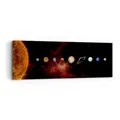 Panorama Bilder auf Leinwand Sonnensystem Planeten Kosmos Leinwandbild 90x30cm Wandbilder Dekoration Wohnzimmer Schlafzimmer Klein Wanddeko Bild Wand Kunstdruck Art Wall Decor Canvas AB90x30-5377