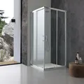 Kiamami Valentina - Duschkabine 80x80 mit Klarglas und Schiebetüren | Giada