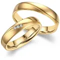 Verlobungsring MARRYA "MARRYA Titan Ringe Trauringe Eheringe Partnerringe" Gr. 70, gold (herren ring, gold), Fingerringe, Damen, 70, 1 ct, Titan