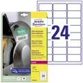 Avery-Zweckform L7912-10 Folien-Etiketten 63.5 x 33.9mm Polyethylenfolie Weiß 240 St. Permanent haftend Farblaserdrucker