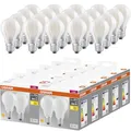 20 x E27 Osram LED BASE opalweißes GLAS 6,5W wie 60W  warmweises Wohnlicht
