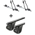 2x Fahrradträger SAGITTAR + Dachträger VDP Stahl kompatibel mit für Opel Astra H 3 Türer 2004-2011