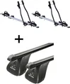 2x Fahrradträger SAGITTAR + Dachträger VDP Stahl kompatibel mit für Opel Astra H 3 Türer 2004-2011
