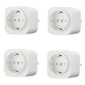 Amazon Basics Smart WLAN-Steckdose Wi-Fi für EU-Steckdose, für den Innenbereich, nur kompatibel mit Alexa, Weiß, 4 Stück