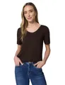 Damen Basic T-Shirt mit V-Neck