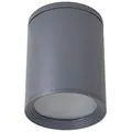 Lucande Deckenstrahler Minna, anthrazit, 14cm, IP54, E27 - Schwarz