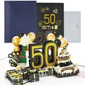 Geburtstagskarte zum 50. Pop Up Grußkarten, 3D Pop Up Karte, Joyoldelf