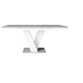 ESSTISCH ausziehbar 120 -160x80x75 cm - Weiß / Betonoptik - ASIV