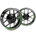 One-Wheel, Kawasaki ZX-9R Felgenaufkleber Design Techno, Offiziell lizensierte Kawasaki Wheelsticker für Motorrad, Felgenrandaufkleber GP