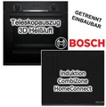 Herdset BOSCH Backofen Hydrolyse Teleskopauszug + Induktionskochfeld CombiZone autark 60 cm