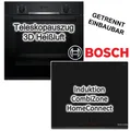 BOSCH Backofen-Set Hydrolyse Teleskopauszug + Induktionskochfeld CombiZone autark 60 cm