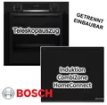 Herdset BOSCH Backofen Hydrolyse + Induktionskochfeld CombiZone autark 60cm NEU