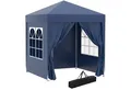 furnicato Pavillon Faltpavillon Bierzelt 2x2m Blau mit 4 abnehmbaren