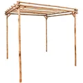 vidaXL Pergola Garten Pavillon Spalier Rankhilfe Terrasse Sonnenschutz Überdachung Terrassenüberdachung Rosenbogen Bambus 170x170x220cm
