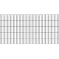 Doppelstab-Gittermatte, Typ 6/5/6, ohne Überstand, Breite 2000 mm x Höhe 1000mm, Farbe: anthrazit - Grau/Dunkelgrau
