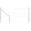 vidaXL Zaun mit Pfosten Silber 0,4 x 50 m Stahl 3350784