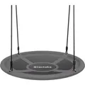 Tectake Nestschaukel Swayer 120 kg Belastbarkeit Höhenverstellbar Ø 100 cm 100 x 100 x 180 cm Grau Schwarz