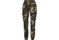 URBAN CLASSICS Cargohose Damen Ladies High Waist Camo Cargo Pants