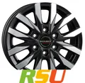 4x Borbet CW6 black polished matt 7.5x18" ET47 LK6 130 ML 84.1 Alufelgen 18 Zoll
