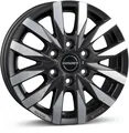 4x Alufelgen Borbet CW 6 black polished matt 7,5x18 ET47 LK6 130 18 Zoll Felgen