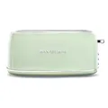 SWEISS Vintage Toaster GRV7, 2 Schlitze, 6 Bräunungsstufen, Spezialbreite für Baguettes, Auftaufunktion, schnell und gleichmäßig, einfache Reinigung, Krümelschublade, Edelstahl, 1500 W, Pastell Grün