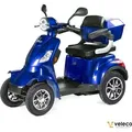Veleco Faster - 4-Rad Seniorenmobil - 1000W - Fertig montiert - Abschließbare Stauräume - Alarm Elektromobil - Mobilitätsroller (Blau) - Blau