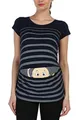 Witzige süße Umstandsmode T-Shirt mit Motiv Schwangerschaft Geschenk - Kurzarm (Schwarz, Large)