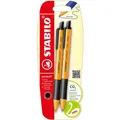 Kugelschreiber STABILO pointball Schreibstift Farbstit 2er Pack schwarz