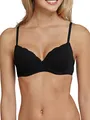 Schiesser Damen Bügel Mit Schale Und Spitze - Pure Cotton BH, Schwarz_157412, 75C EU