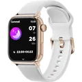 Ice-Watch - ICE smart 2.0 Rose-Gold White - Rosafarbene Connected Watch mit weißem Silikonarmband für Frauen - 022537 (1,96 inch)