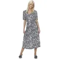 Only Damen Kleid ONLHALIA Regular Fit Blau Caroline Flower 15323675 XS