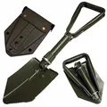 MFH Klappspaten Campingspaten Outdoor Feldspaten mit Trittkante und Spatentasche
