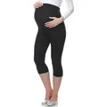 Be Mammy Umstandsleggings Damen 3/4 Capri Schwangerschafts Hosen (1-tlg) aus Viskose schwarz XXL