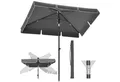 SONGMICS Sonnenschirm, LxB: 200,00x125,00 cm, Balkonschirm, UPF 50+, Aufbewahrungstasche, ohne Ständer