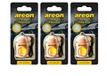 AREON Fresco Auto Parfüm Sport Lux Gold Autoduft Hängend Flasche Glas Duftflakon Parfüm Flakon Holz Lufterfrischer Set Aufhängen Anhänger Spiegel Schwarz 4ml 3D (Pack x 3)