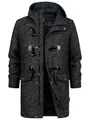 Indicode Herren Liam Dufflecoat | Wintermantel Wollmantel Herrenmantel Mantel für Männer Sky Captain, L