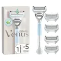 Gillette Venus Damenrasierer für den Intimbereich mit 5 ORIGINAL Ersatzklingen für Damen Nassrasierer, Intimrasierer für Frauen Hilft, die Haut vor Irritationen zu Schützen