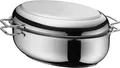Silit Bräter Schmortopf mit Deckel 8,5l, backofengeeignet, induktionsgeeignet, Cromargan® Edelstahl Rostfrei 18/10, Deckel als induktionsgeeignete Pfanne nutzbar, für alle Herdarten