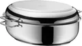 Silit Multibräter oval 38x26cm | Edelstahl 18/10 | 7,7L | Induktion | backofenfest | Deckel als Pfanne