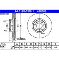 2x ATE 24.0128-0308.1 Bremsscheibe für TOYOTA PEUGEOT CITROEN Bremsscheiben
