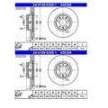 2x ATE 24.0128-0308.1 Bremsscheibe für Opel Peugeot Toyota Fiat Citroën