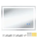 LED-Badezimmerspiegel Clara, dimmbar, mit 3 Lichtfarben anthrazit B-Ware