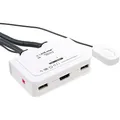 InLine 62612I KVM Switch, 2-fach, HDMI, USB, mit Audio, integr. Kabel