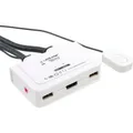 InLine® 62612I KVM Switch, 2-fach, HDMI, USB, mit Audio, integr. Kabel