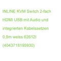 INLINE KVM Switch 2-fach HDMI USB mit Audio und integrierten Kabelsaetzen 0,9m w
