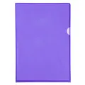 Exacompta 660505E 10er Pack PVC-Kunststoff Aktenhüllen. Für DIN A4 transparent glasklar violett oben und seitlich offen Plastikhülle Klarsichthülle für Büro und die mobile Organisation