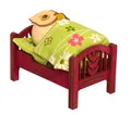 Kuhnert - Dekoration/Holzfigur - Mini Eule im Bett - ca. 7cm - Made in Germany