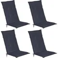 Beautissu Loft HL Hochlehner 120x50x6cm Dunkelblau 4tlg