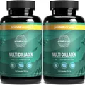 Primal Harevst Multi Collagen – Nahrungsergänzungsmittel mit Kollagen Typ I, II, III, V & X, für Männer &Frauen, frei von Milchprodukten, Soja & Gluten, 2 Stück (60 Portionen)