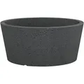 Scheurich - C-cone 40, Pflanzschale/blumentopf/pflanzkübel, Rund, Aus Kunststoff Farbe: Stony Black, 39 Cm Durchmesser, 17,5 Cm Hoch, 15 L Vol.